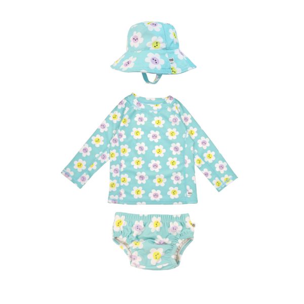 Σετ UV Μαγιώ Πάνα Bucket Καπέλο Μπλούζα Daisy/ Καλέστε μας για διαθεσιμότητα