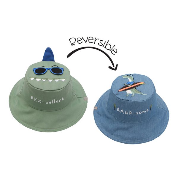 Καπέλο Διπλής Όψης UPF 50+ Dino/ Surf (Cotton) 4-6 ετών
