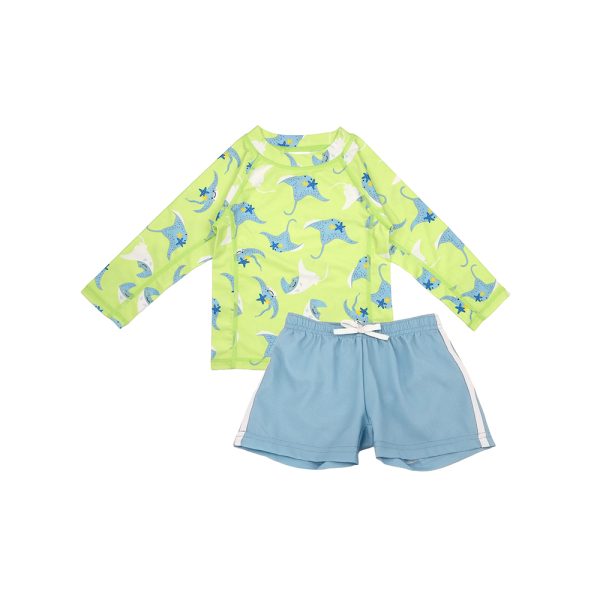 Zoocchini Σετ UV Μαγιώ Σορτς και Μπλούζα Stingray/ Καλέστε μας για διαθθεσιμότητα