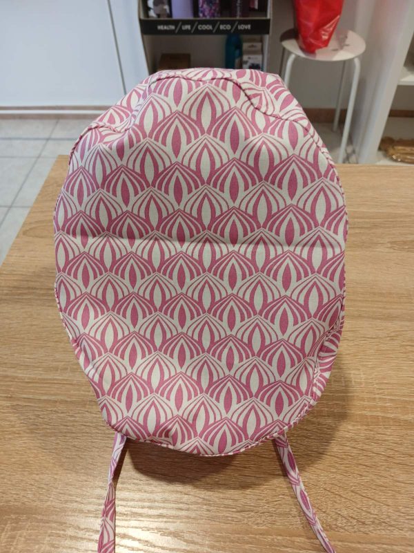 Χειροποίητο σκουφάκι Euro Style Geometric Pink - Image 3