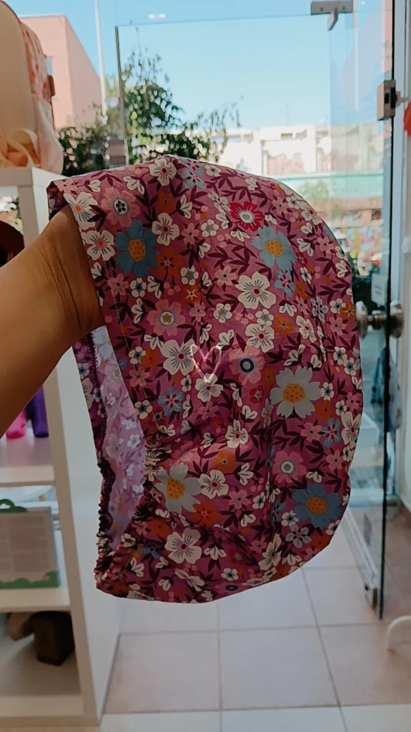 Χειροποίητο σκουφάκι Euro Style Pink Floral - Image 3