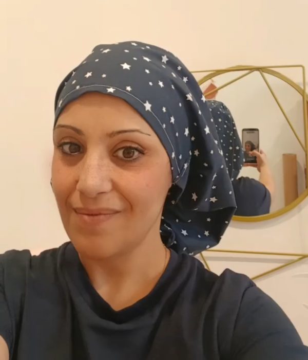 Χειροποίητο σκουφάκι 3 σε 1: Euro Style/ Ponytail/ Bonnet - Image 3