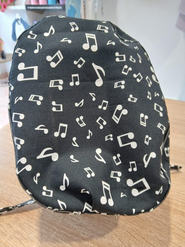 Χειροποίητο σκουφάκι Scrub Cap Tie Back Music - Image 2