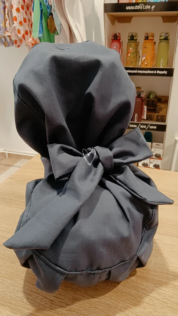 Χειροποίητο σκουφάκι 3 σε 1: Euro Style/ Ponytail/ Bonnet Navy