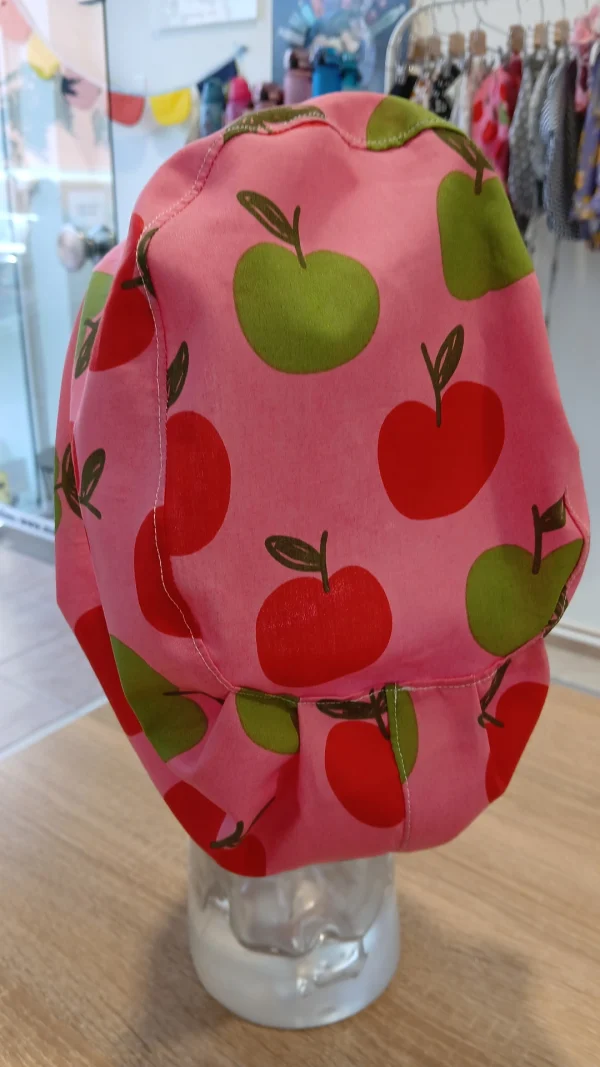 Χειροποίητο σκουφάκι χειρουργείου Euro Style ''Apples Pink'' - Image 4