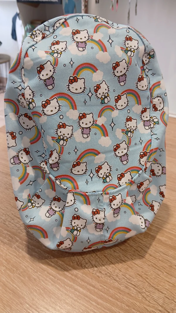 Χειροποίητο σκουφάκι χειρουργείου Euro Style "Hello Kitty" με σατέν επένδυση
