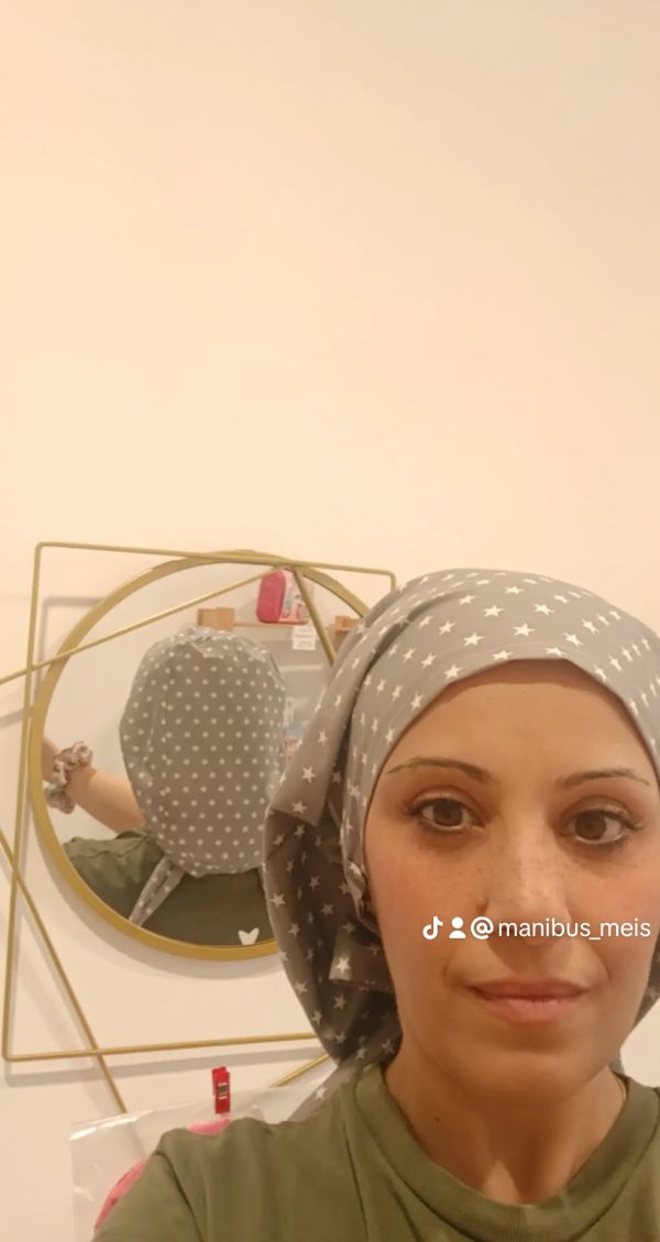 Χειροποίητο σκουφάκι 3 σε 1: Euro Style/ Ponytail/ Bonnet - Image 2