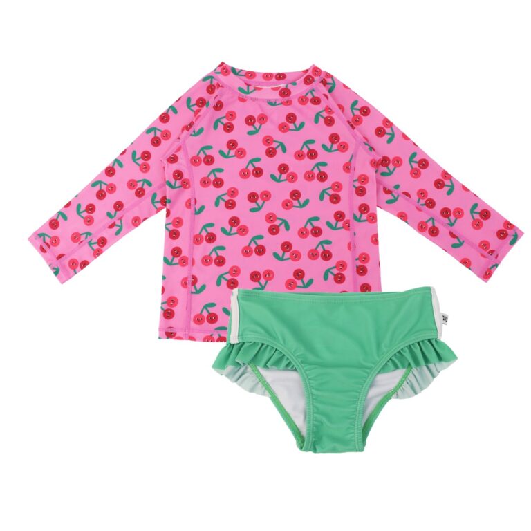 Zoocchini Σετ UV Μαγιώ και Μπλούζα Cherry